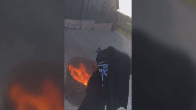 A screenshot of the video posted on the sheriff's Facebook page.