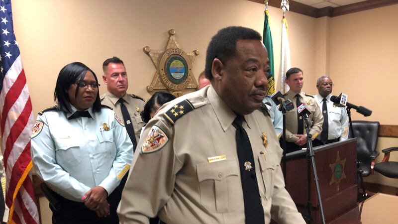Shelby County Sheriff Floyd Bonner walks away after a news conference about the indictments of...